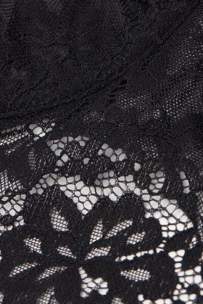 Black Sheer Glamour Lace Balconette Bustier, Black, large image number 6