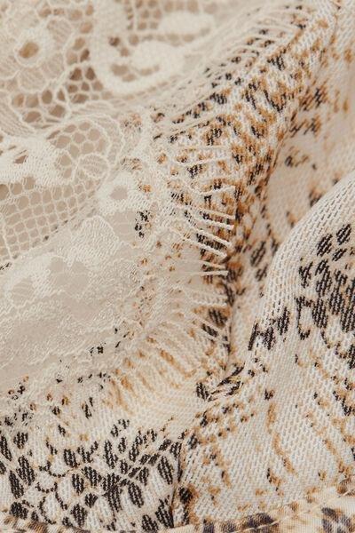 Beige Seductive Glamour Animal Print Balconette Bra, , large image number 4