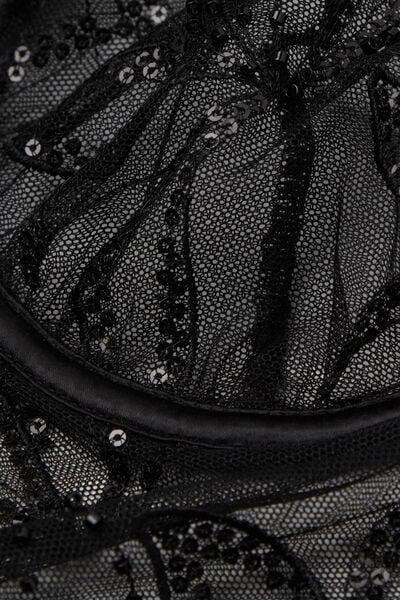 Black Dark Moon Girl Balconette Bustier, Black, large image number 9