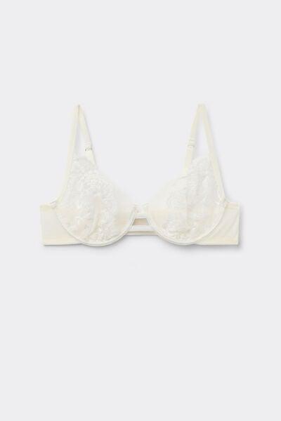 Ivory Ethereal Embrace Balconette Bra, Powder White, large image number 3