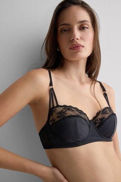 Black The Art Of Lingerie Daniela Balconette Bra, Black, large image number 5