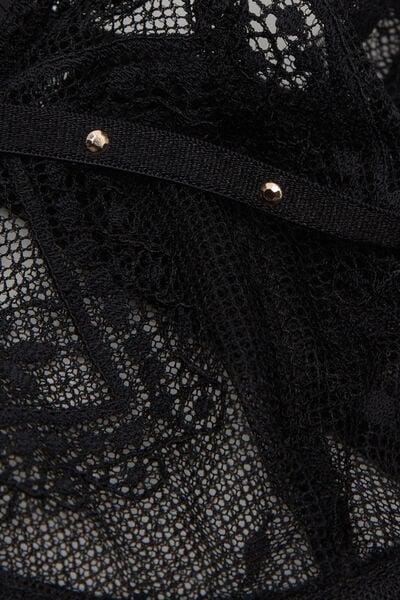 Black Flirt Fearlessly Balconette Bra, Black, large image number 4