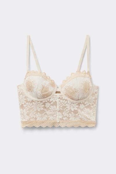 Beige Midsummer Dream Balconette Bustier, 5601_118K, large image number 3