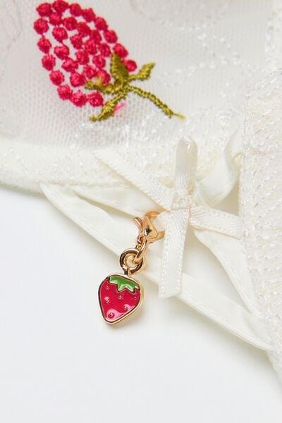 White Sweet As A Berry Balconette Bra, Powder White, large image number 4