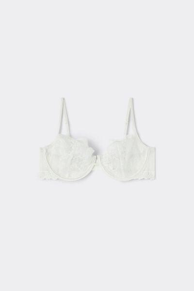 White From The Boudoir Balconette Lace Bra, Powder White, large image number 3