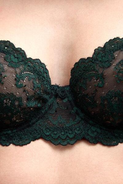 Black/Green Dark Romance Balconette Bra, 5601_247K, large image number 5