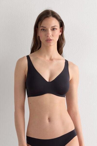 Black Ultralight Balconette Bra, Black, medium