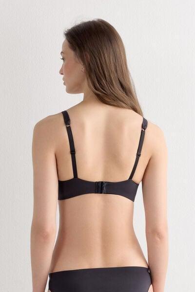 Black Ultralight Balconette Bra, Black, medium