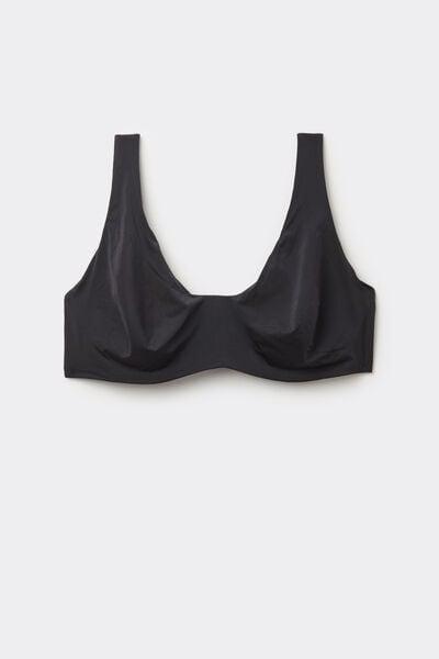 Black Ultralight Balconette Bra, Black, large image number 3