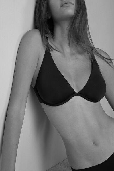 Intimissimi - Black Giulia Ultralight Microfibre Balconette Bra, Women