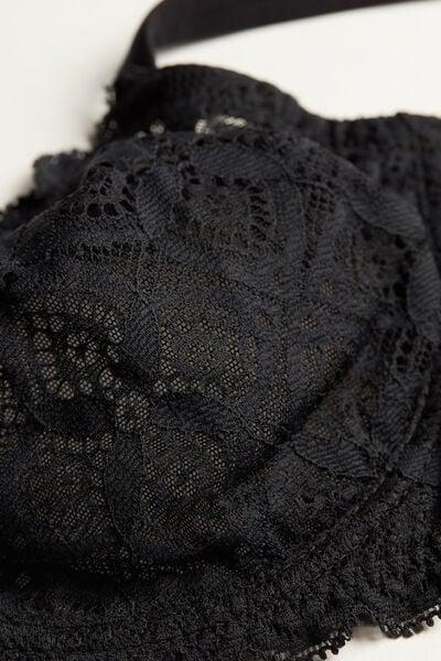 Black Underwired Balconette Bra, Black, large image number 4