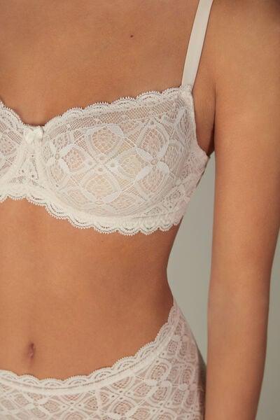 Cream Daniela Balconette Bra, Silk, large image number 5