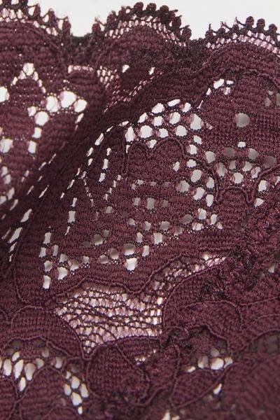 Burgundy Lace Balconette Bra, 5601_028K, large image number 4