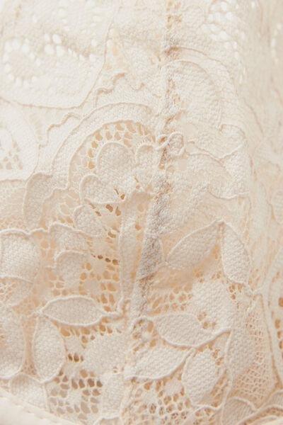 Cream Denise Lace Balconette Bra, , large image number 4