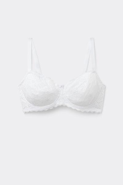 White Daniela Lace Balconette Bra, , large image number 1