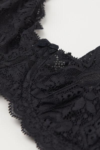 Black Daniela Lace Balconette Bra, , large image number 4