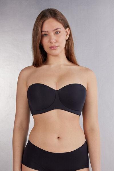 Black Diletta Balconette Bandeau Bra, , large image number 0