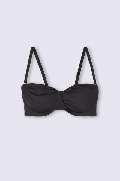 Black Diletta Balconette Bandeau Bra, , large image number 1