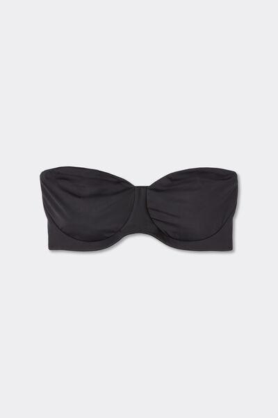 Black Diletta Balconette Bandeau Bra, Black, large image number 2