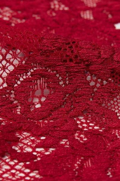 Red Pretty Flowers Garter Belt, Wax Red, large image number 4