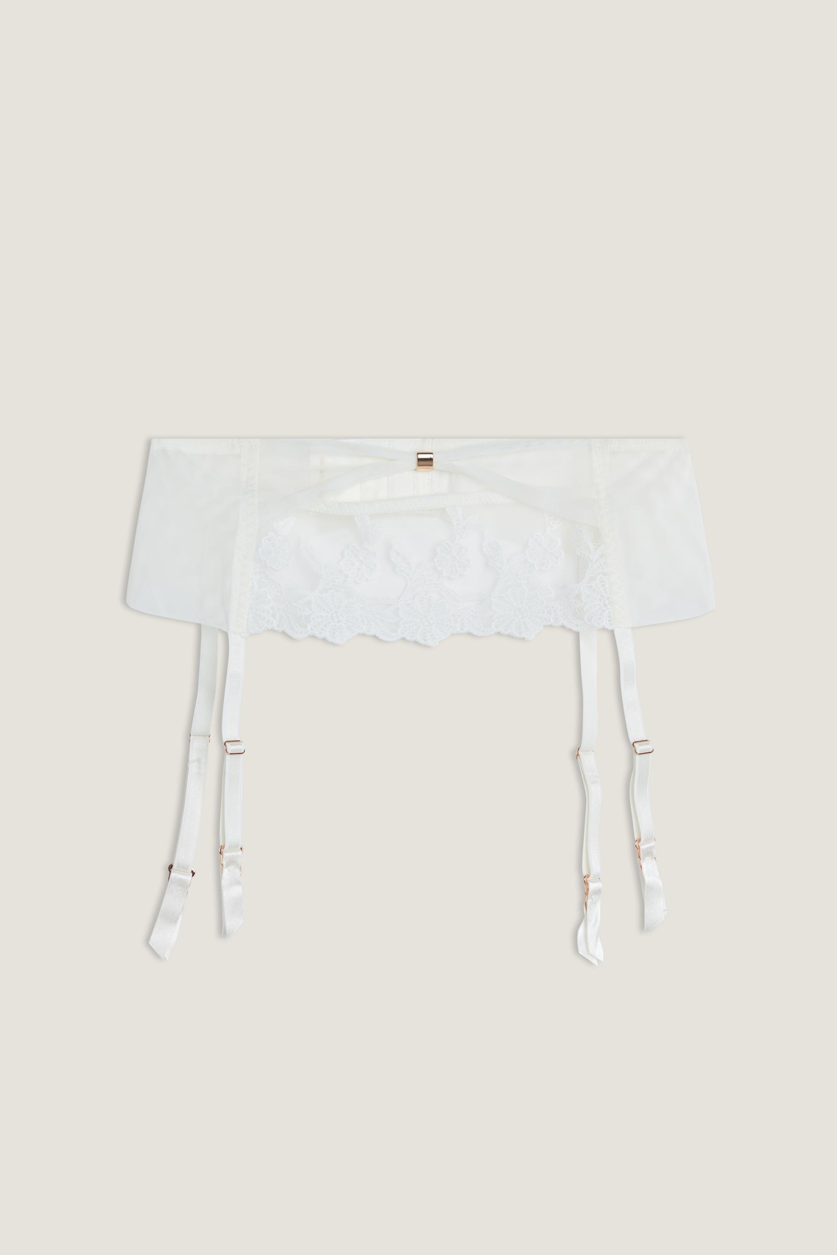 Powder White Feeling Romantic Suspenders, Women - One Size, , large image number 4