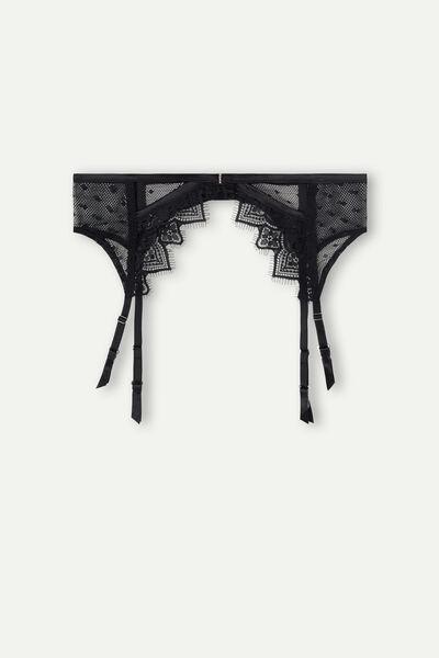 Black Silhouette D'Amour Suspenders, Women, , large image number 2