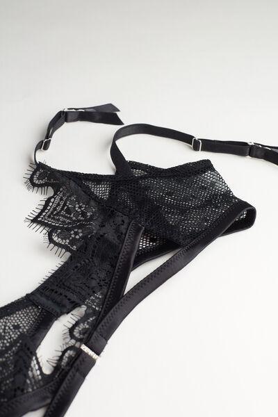 Black Silhouette D'Amour Suspenders, Women, , large image number 4