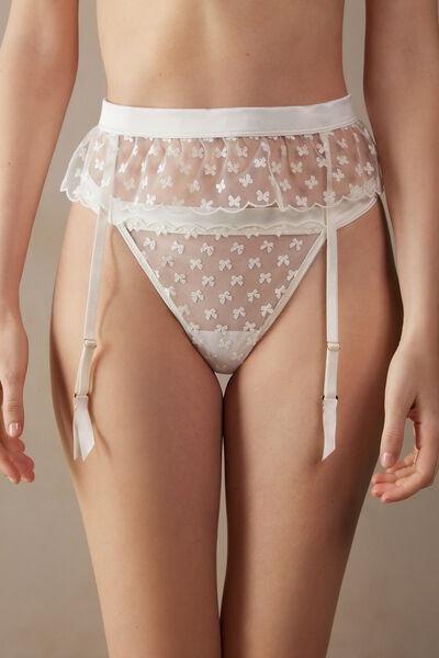 White  Love Cadeau Suspenders, , large image number 0