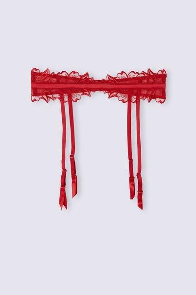 Red Satin Darlings Garter Belt, , large image number 2