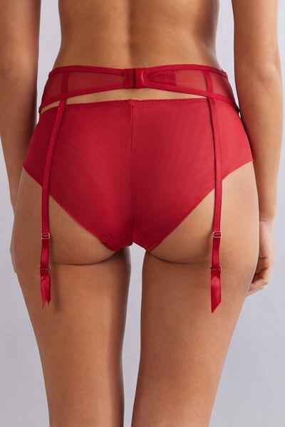 Red Satin Darlings Garter Belt, , large image number 3