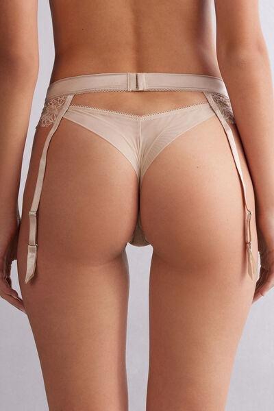 Beige Living In Luxe Suspenders, , large image number 3