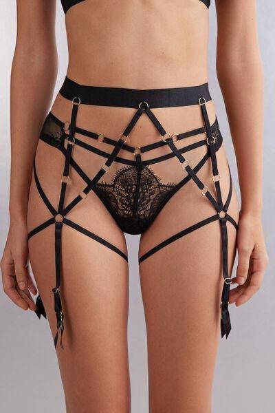 Black The Game Of Seduction Suspenders, , large image number 0