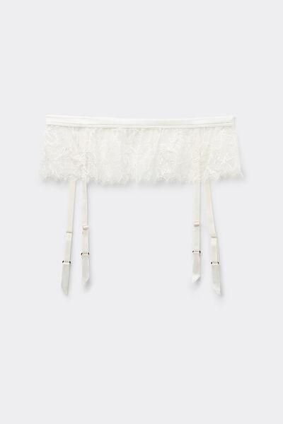 White Embroidered Suspenders, Powder White, large image number 5