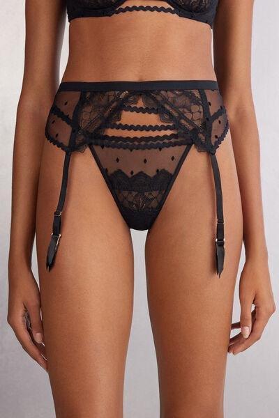 Black Winter Of Love Suspenders, Black, large image number 0
