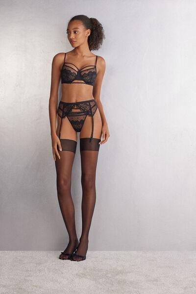 Black Winter Of Love Suspenders, Black, large image number 1