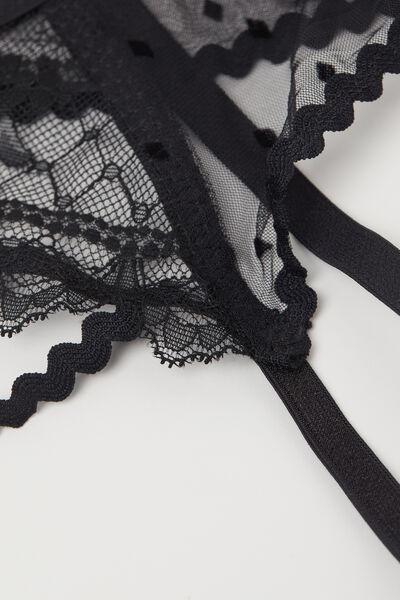 Black Winter Of Love Suspenders, Black, large image number 4