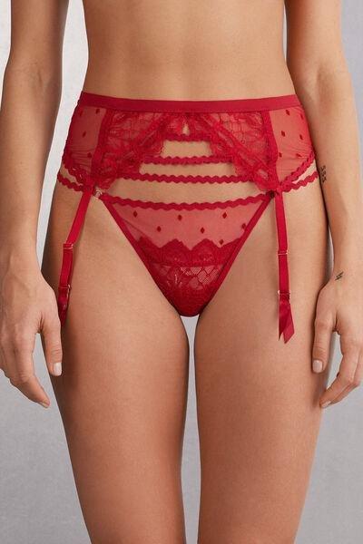 Red Winter Of Love Suspenders, Wax Red, large image number 0