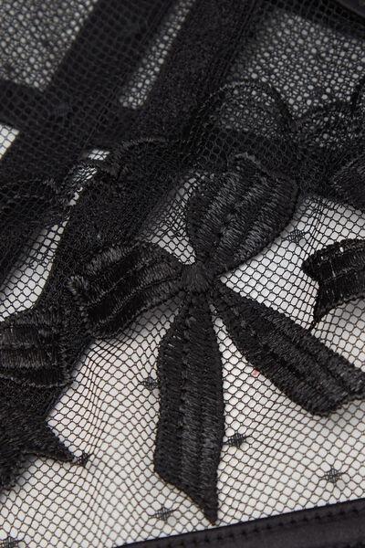 Black Frou Frou Romance Garter Belt, Black, large image number 4