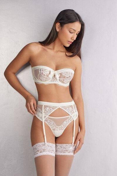 White Simplest Pleasures Suspenders, Powder White, large image number 2