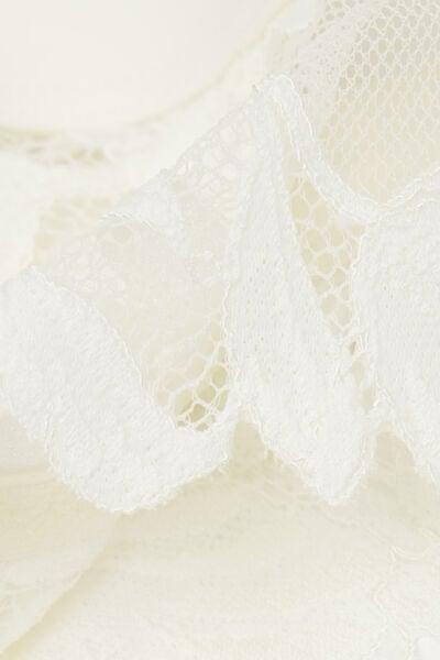 White All About Flowers Embroidered Suspenders, Powder White, large image number 1