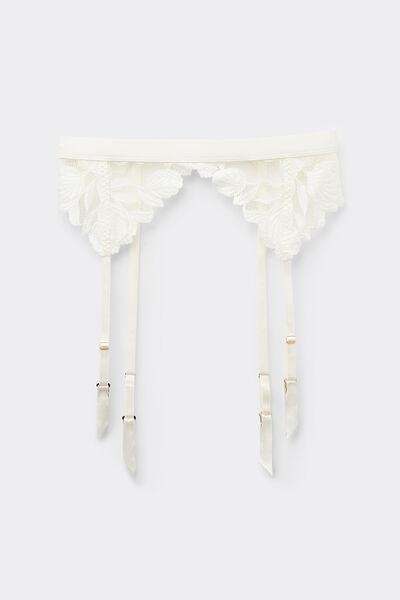 White All About Flowers Embroidered Suspenders, Powder White, large image number 2