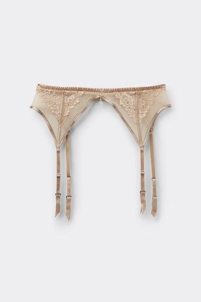 Beige Sensual Flowers Lace Suspenders, 5601_447J, large image number 3