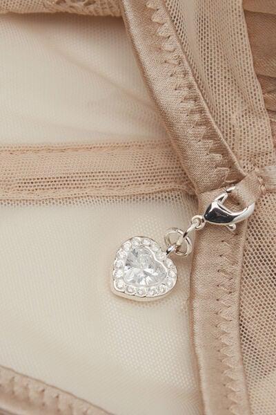 Beige Sensual Flowers Lace Suspenders, 5601_447J, large image number 4