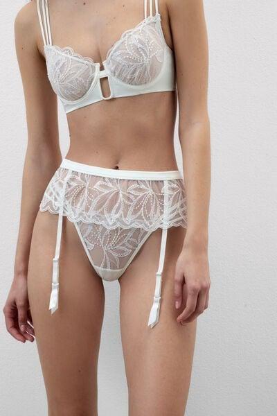 White My Forever Love Suspenders, Powder White, medium