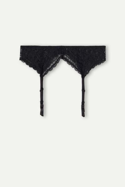 Intimissimi - Black Lace Suspenders