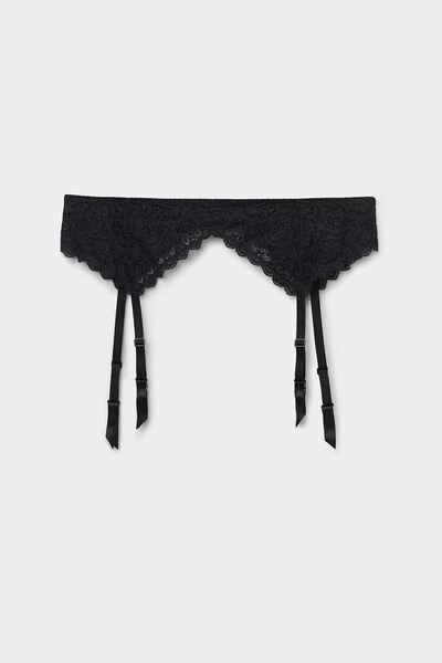 Black Lace Suspenders, Black, large image number 2