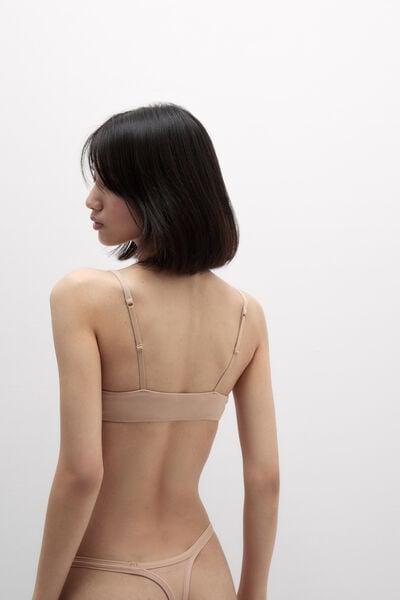 HONEY Tiziana Ultralight Cotton Triangle Bra, Soft Beige, large image number 2