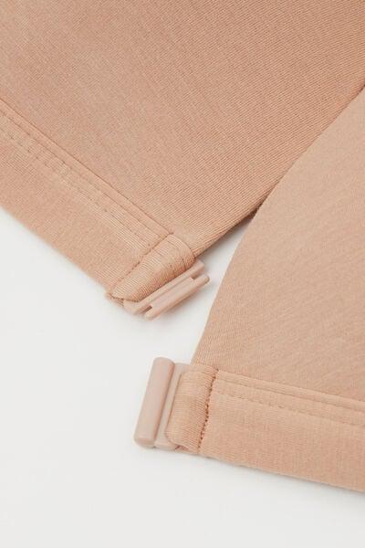 HONEY Tiziana Ultralight Cotton Triangle Bra, Soft Beige, large image number 4