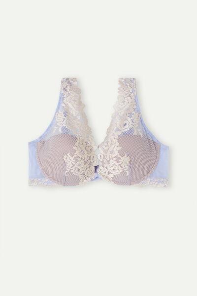 Purple Pretty Flowers Elena Balconette Bra, , large image number 2