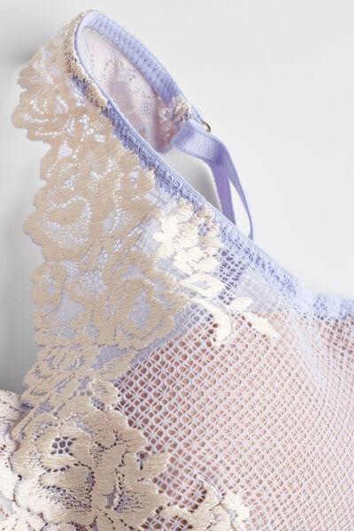 Purple Pretty Flowers Elena Balconette Bra, , large image number 4
